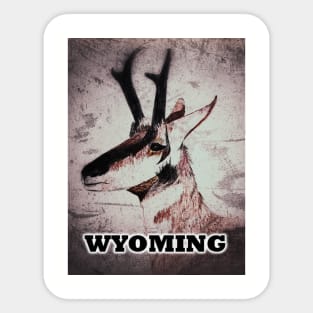 Wyoming Pronghorn Antelope Sticker